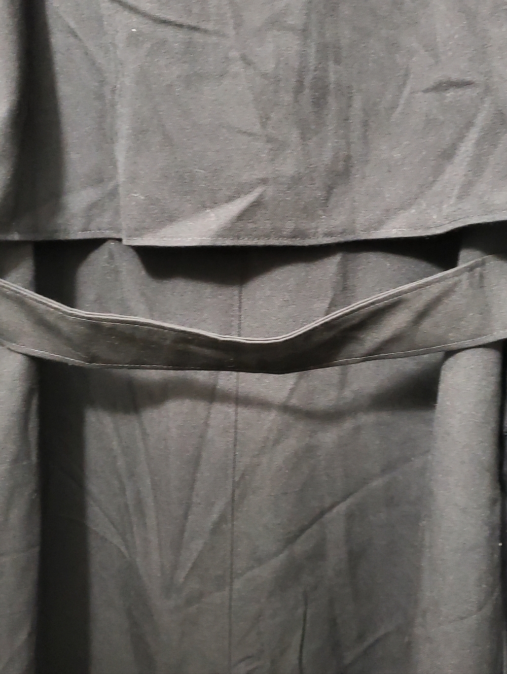 Pinpoint Fashions Wool Trench Coat Int. Ladies Garment Workers Union Lg Black - Picture 9 of 11